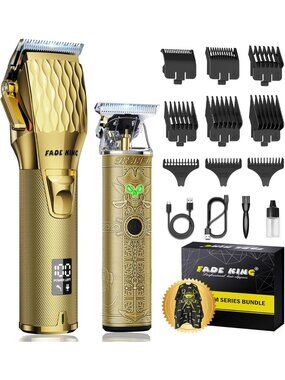 Cordless Professional Hair Clippers & Trimmer Kit for Men - Fade & Precision